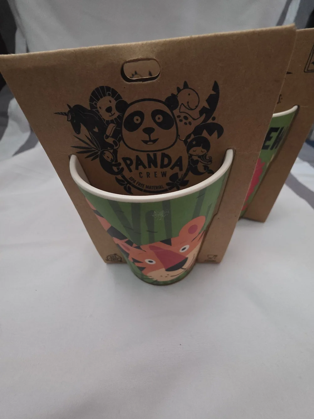 Panda Crew Green Lion Jungle Kids Cup - Personalized Name Options